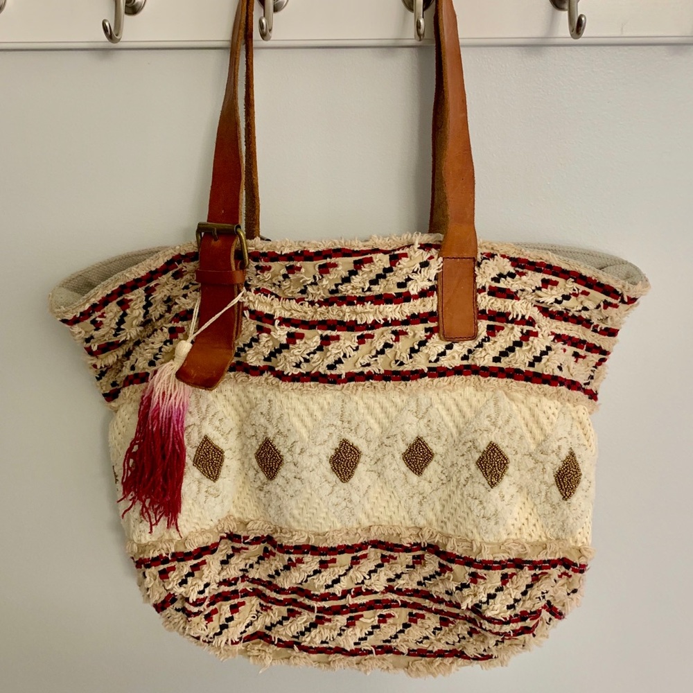Anthropologie Jasper & Jeera beaded tote